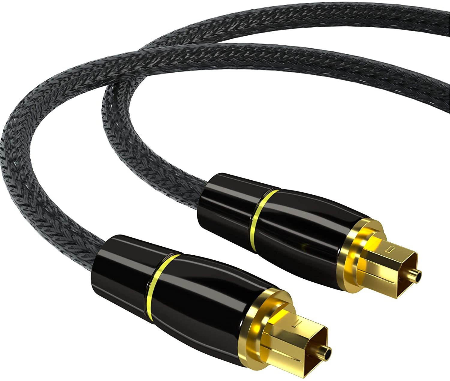 Optical Audio Cable BARDESTU Digital Audio Optical Toslink Fiber Cable Optic Male to Male Cord for Sound Bar Home Theater TV PS4 Xbox Playstation (10ft)