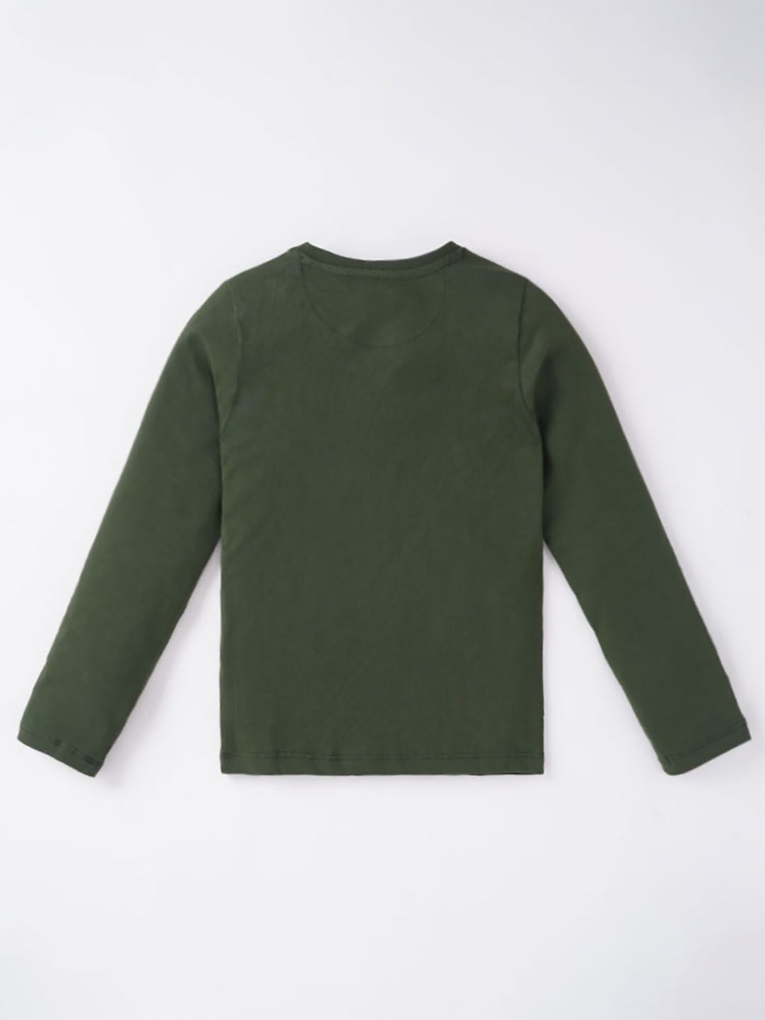 Ed-a-Mamma Kids Olive Solid  T-Shirt