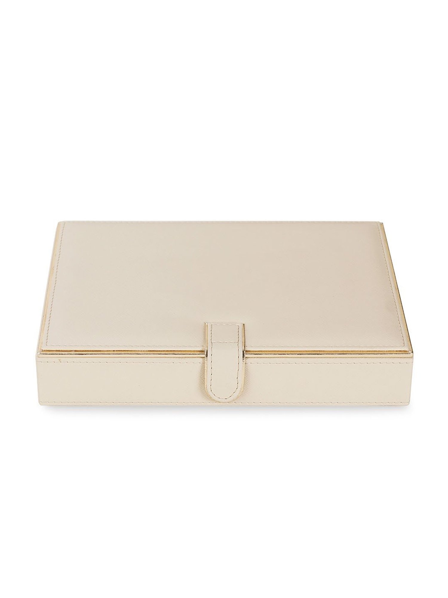 Pure Home and Living Cream Faux Leather Jewellery Organiser