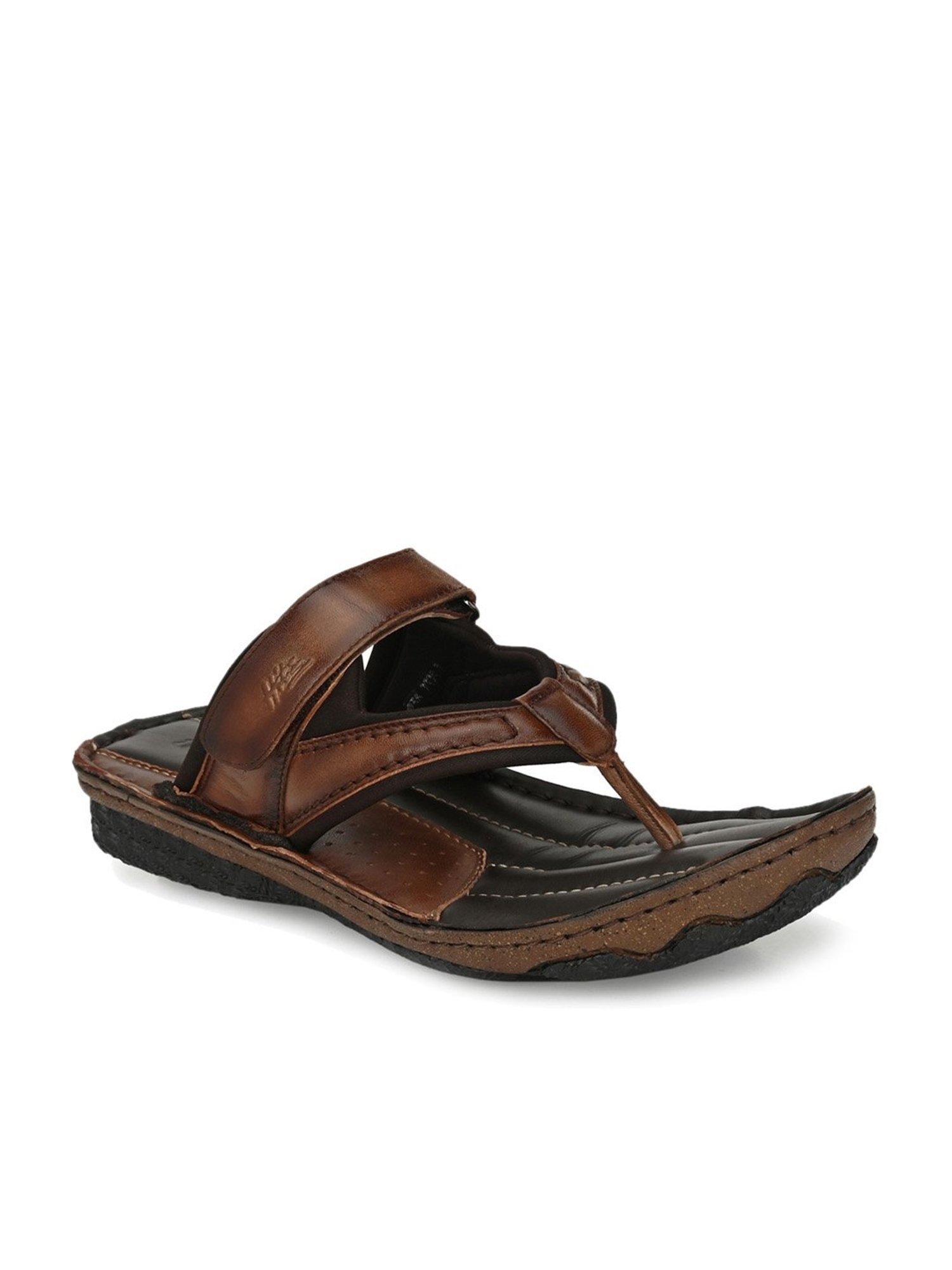 Hitz Men's Brown Thong Sandals