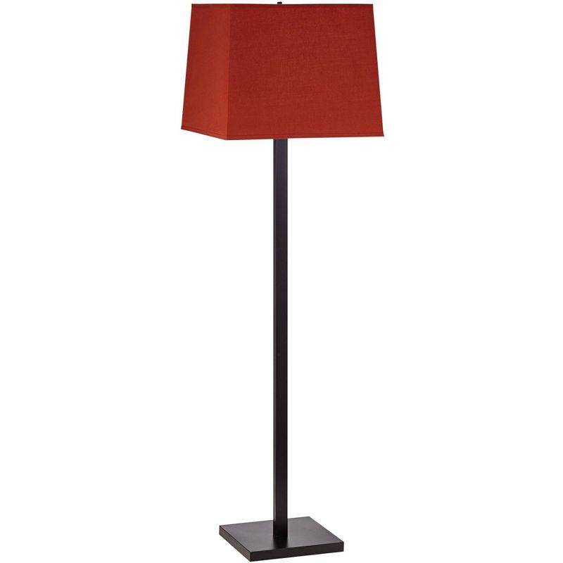 360 Lighting Modern Luxe Matte Black Red Shade Floor Lamp