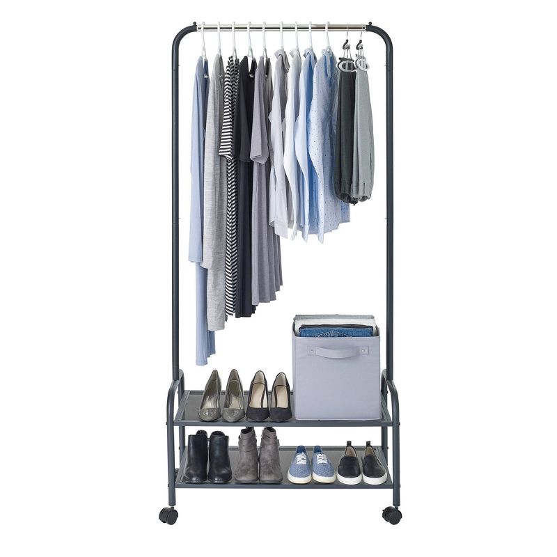 Neatfreak Heavy Duty Steel Garment Rack with Shelves