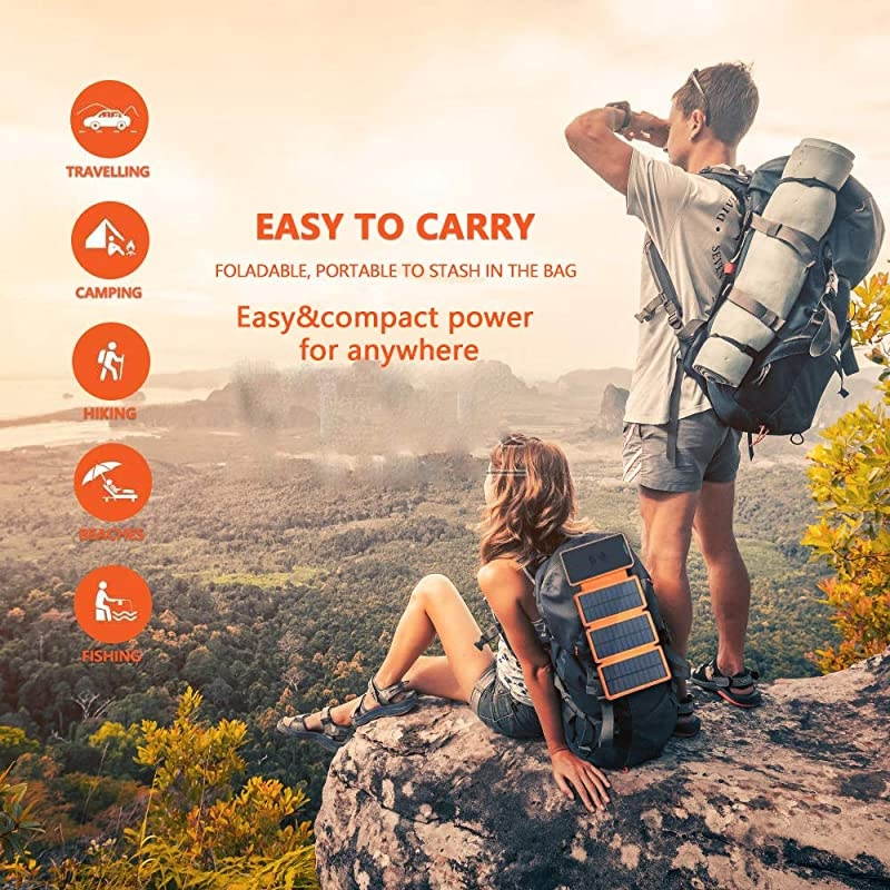 Power Bank,Portable Charger,Qi Wireless Charger 20000mAh with Dual 2.1A USB Outport,Waterproof External Battery Pack with Flashlight for iPhone,ipad, Cell Phone,More(Shockproof&Dustproof)