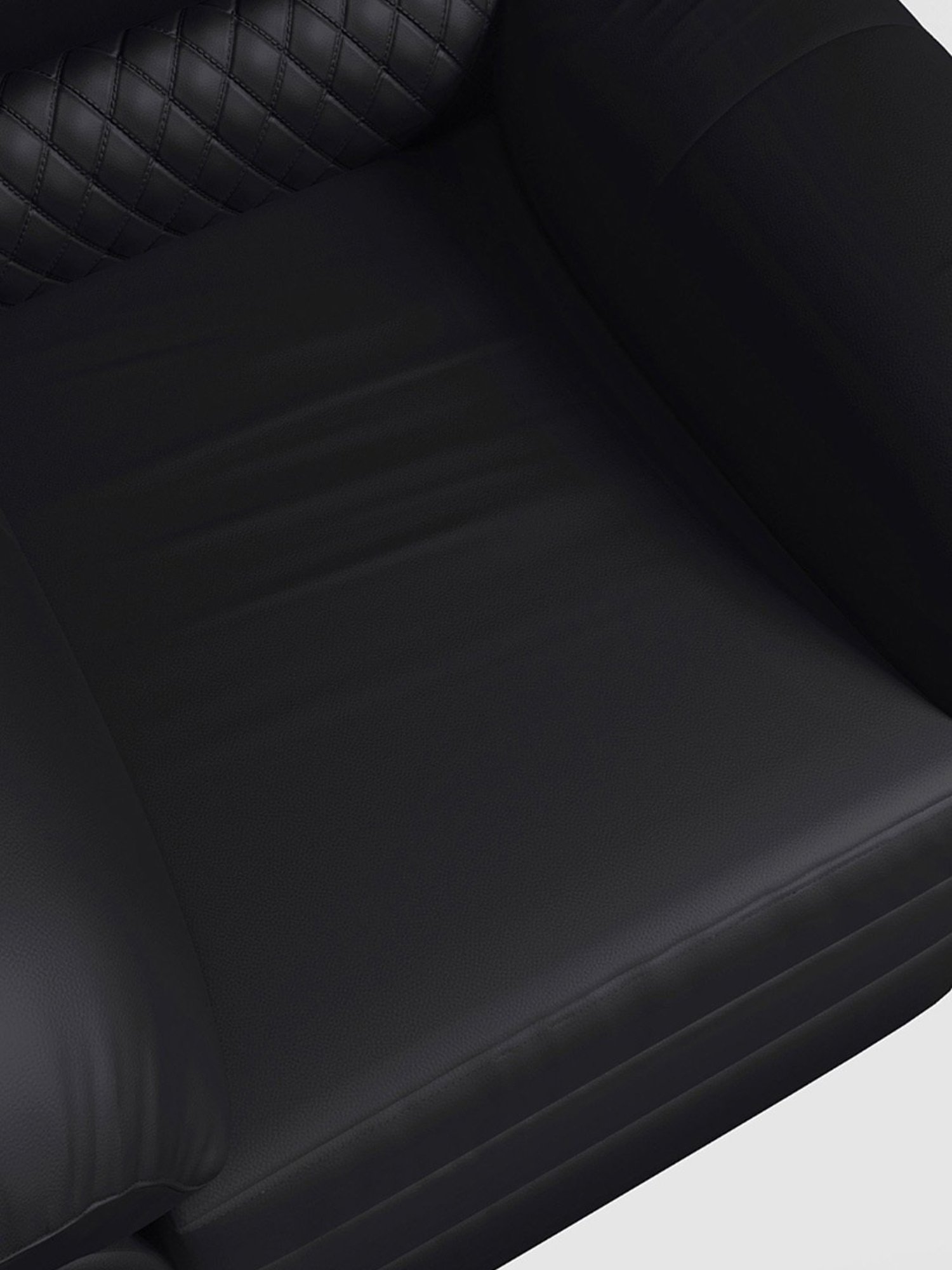 Godrej Interio Orleans Plus Black Wood 1 Seater Sofa