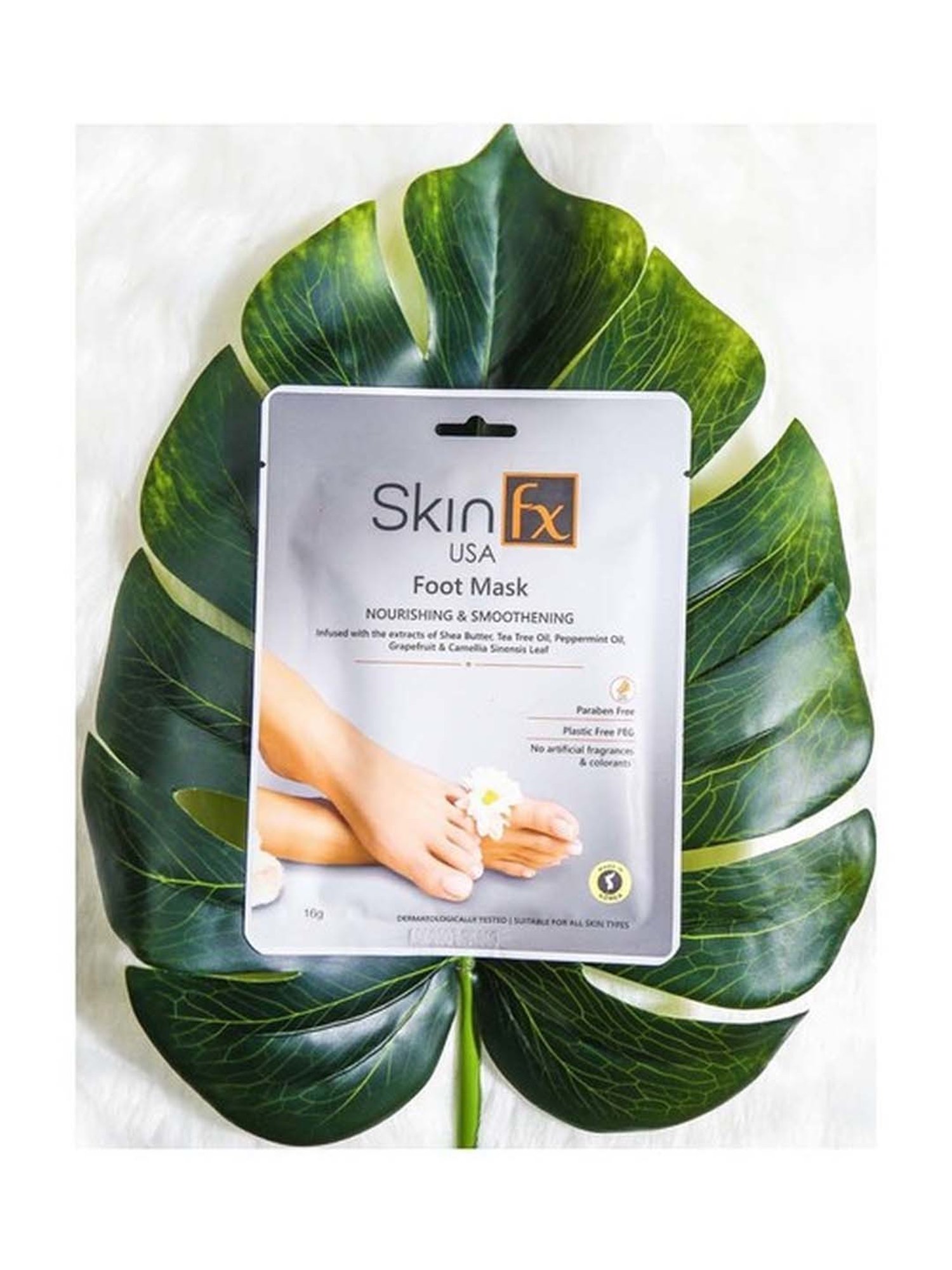 Skin Fx Nourishing Foot Mask & Purifying Men Facial Serum Mask - Pack of 2