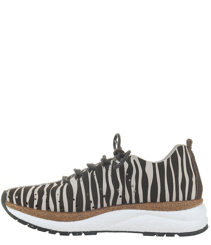 OTBT Alstead Perforated Zebra Print Suede Sneakers