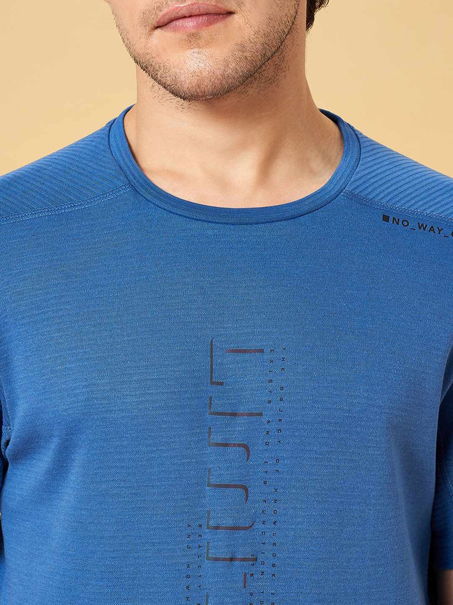 Ajile by Pantaloons Coronet Blue Slim Fit Printed T-Shirt