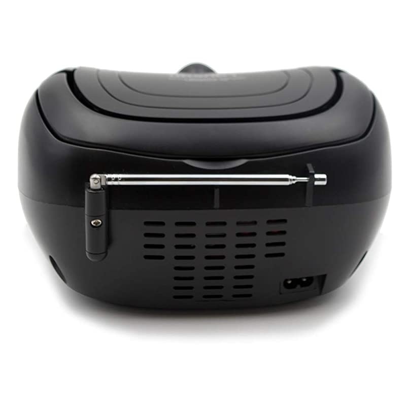 CP555 Boombox with Cd Player | Mp3 | Portable Radio | CDPlayer | Stereo with USB | Cd Player for Kids | LED Light | Headphone Jack 35mm | CDRadio Black