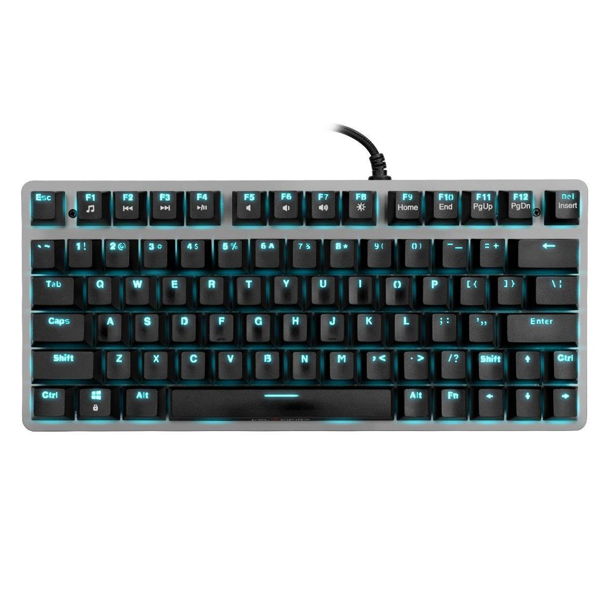 Velocifire TKL Mechanical Keyboard, 78-Key with Outemu Brown Switches and Double-Shot ABS Keycaps for Copywriter, Typist and Programmer