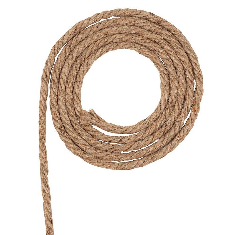 6Mm Natural Jute Hemp Rope, Thick Twine String for Diy Crafts, Gift Packing, 100 Feet