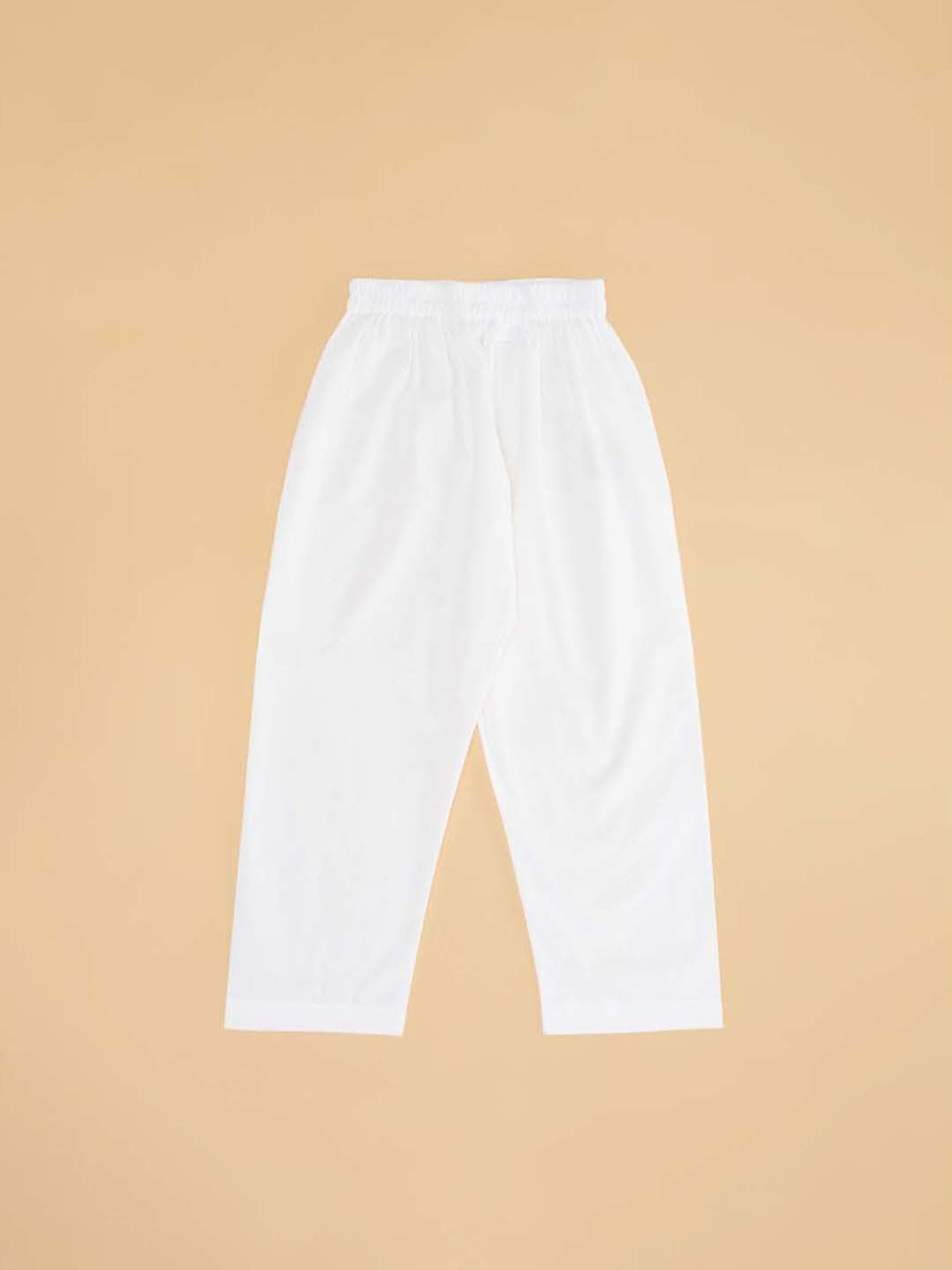 Indus Route by Pantaloons Kids Powder Blue & White Embroidered Full Sleeves Kurta Set