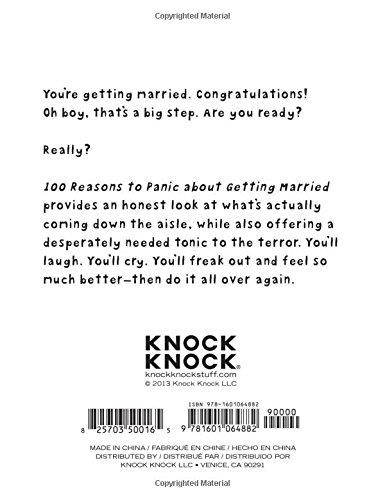 Knock Knock 100 Reasons to Panic About Getting Married