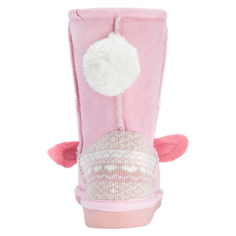 Toddler Girls' MUK LUKS Bonnie Pink Bunny Shearling Style Boots - Pink 9