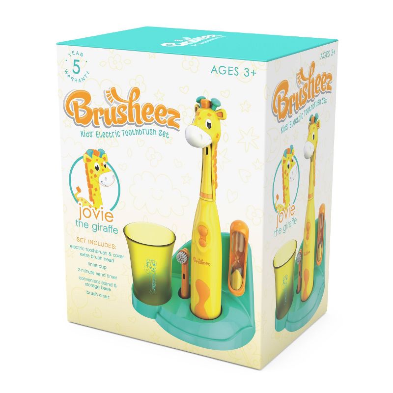 Brusheez Jovie the Giraffe Children's Electronic Kids Toothbrush Set