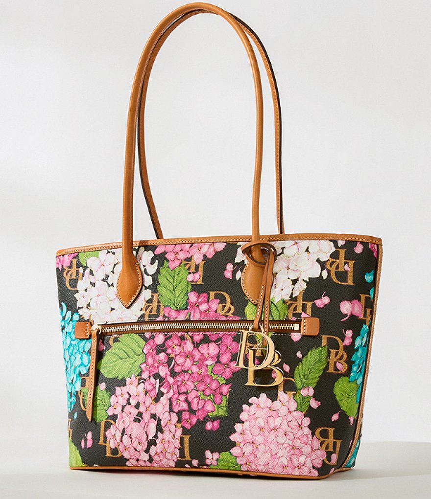 Dooney & Bourke Signature Hydrangea Monogram Collection Floral Tote Bag