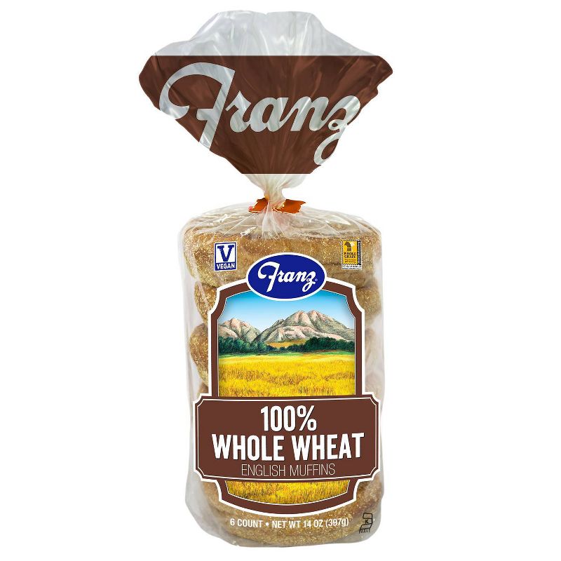 Franz Vegan 100% Whole Wheat English Muffins - 14oz/6ct