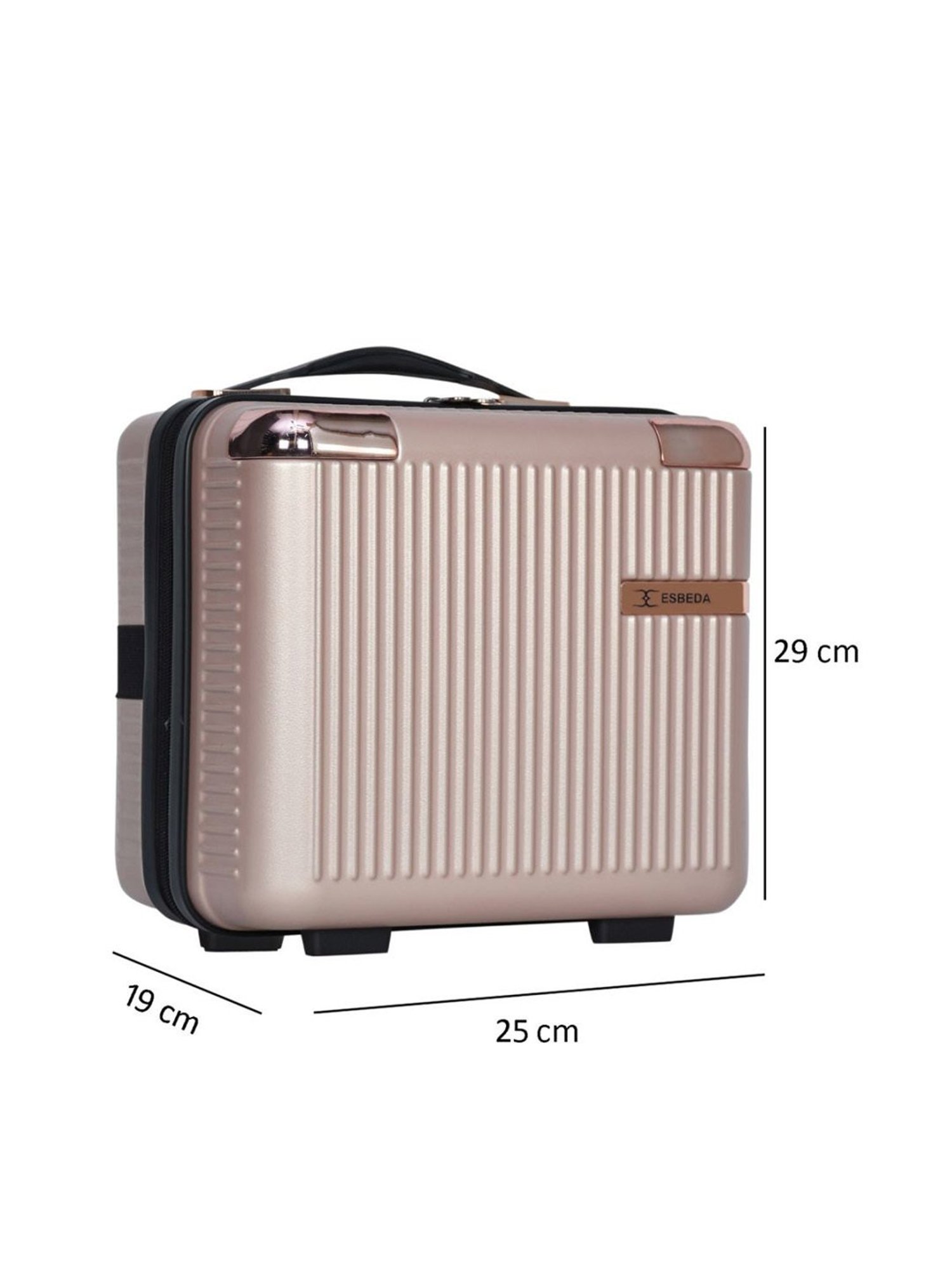Esbeda Rose Gold ABS Textured Vanity Bag
