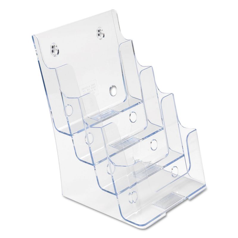 Deflecto Multi Compartment DocuHolder Four Compartments 6-1/2w x 6-1/4d x 10h Clear 77901