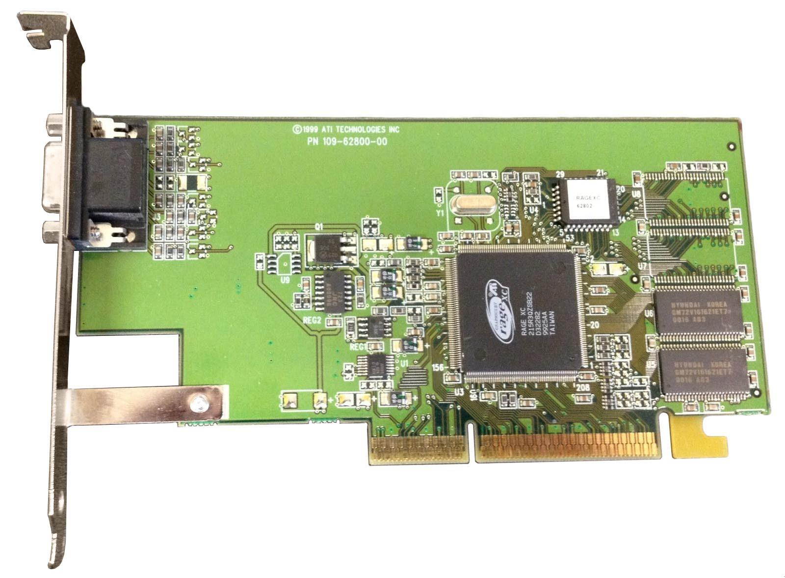 ATI 109-62800-00 AGP VIDEO CARD, P/N 1026280200