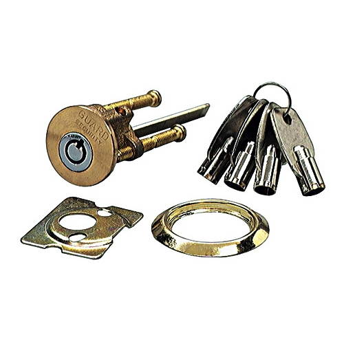 Promag II, 200, Brass Solid Tubular Rim Cylinder With 4 Tubular Keys