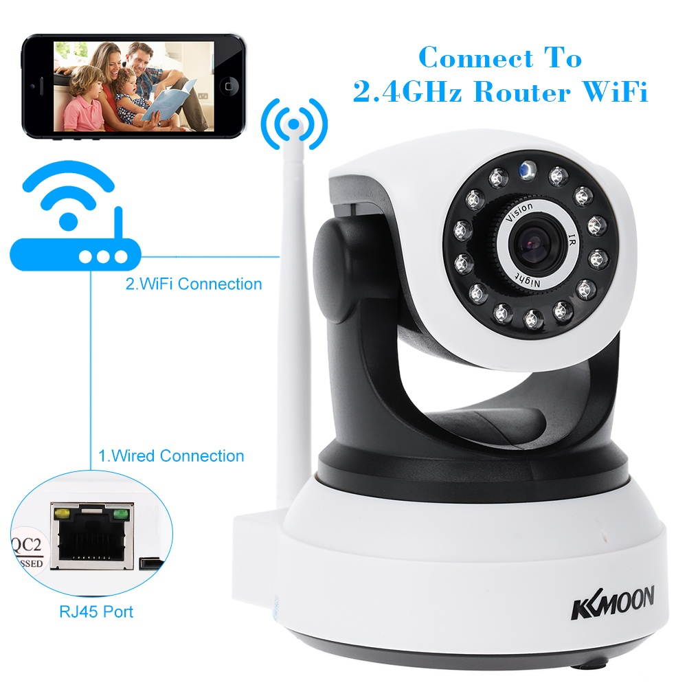 dodocool&reg; HD 720P Megapixels Wireless WiFi Pan Tilt Network IP Cloud Indoor Camera Baby Monitor support PTZ TF Card Record 2-way Talk P2P Android/iOS APP IR-CUT Filter Infrared Night View Motion