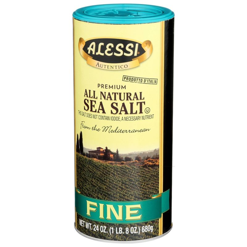 Alessi 100% Natural Fine Sea Salt - 24oz