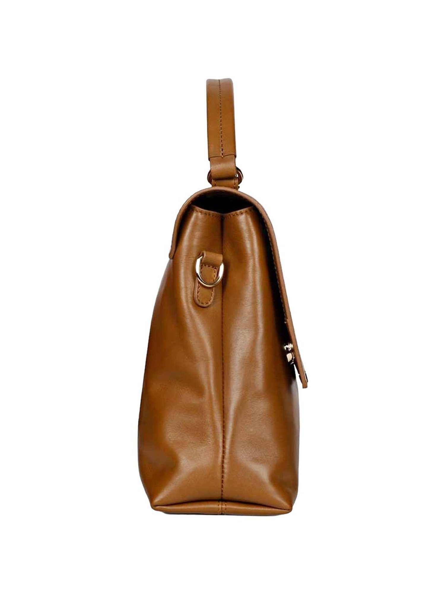 Favore Tan Solid Medium Satchels