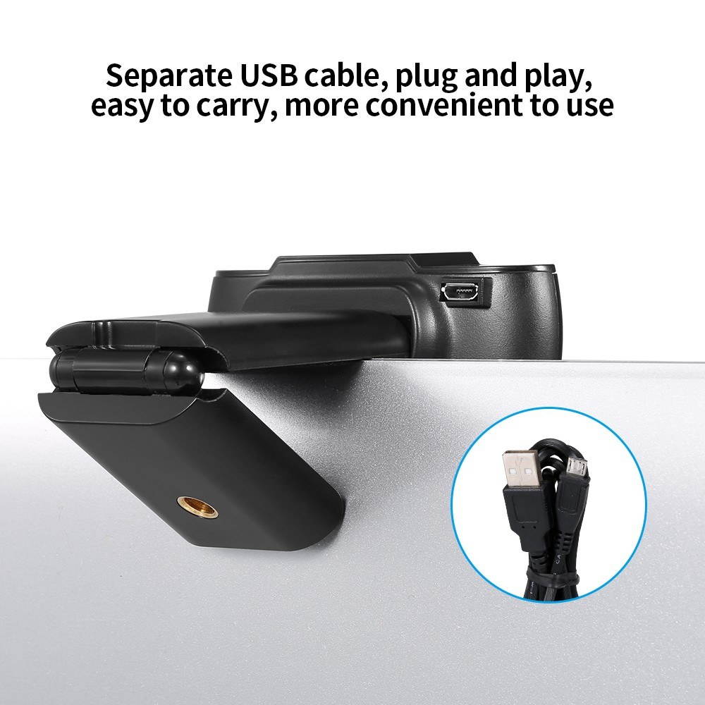 1080P USB Webcam Auto Focus Web Camera with Privacy Cover Built-in Microphone Drive-free Camera for PC Laptop