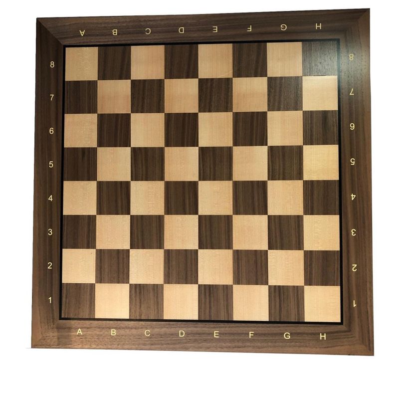 WE Games Grand Walnut Chess Board - 21.25 inches