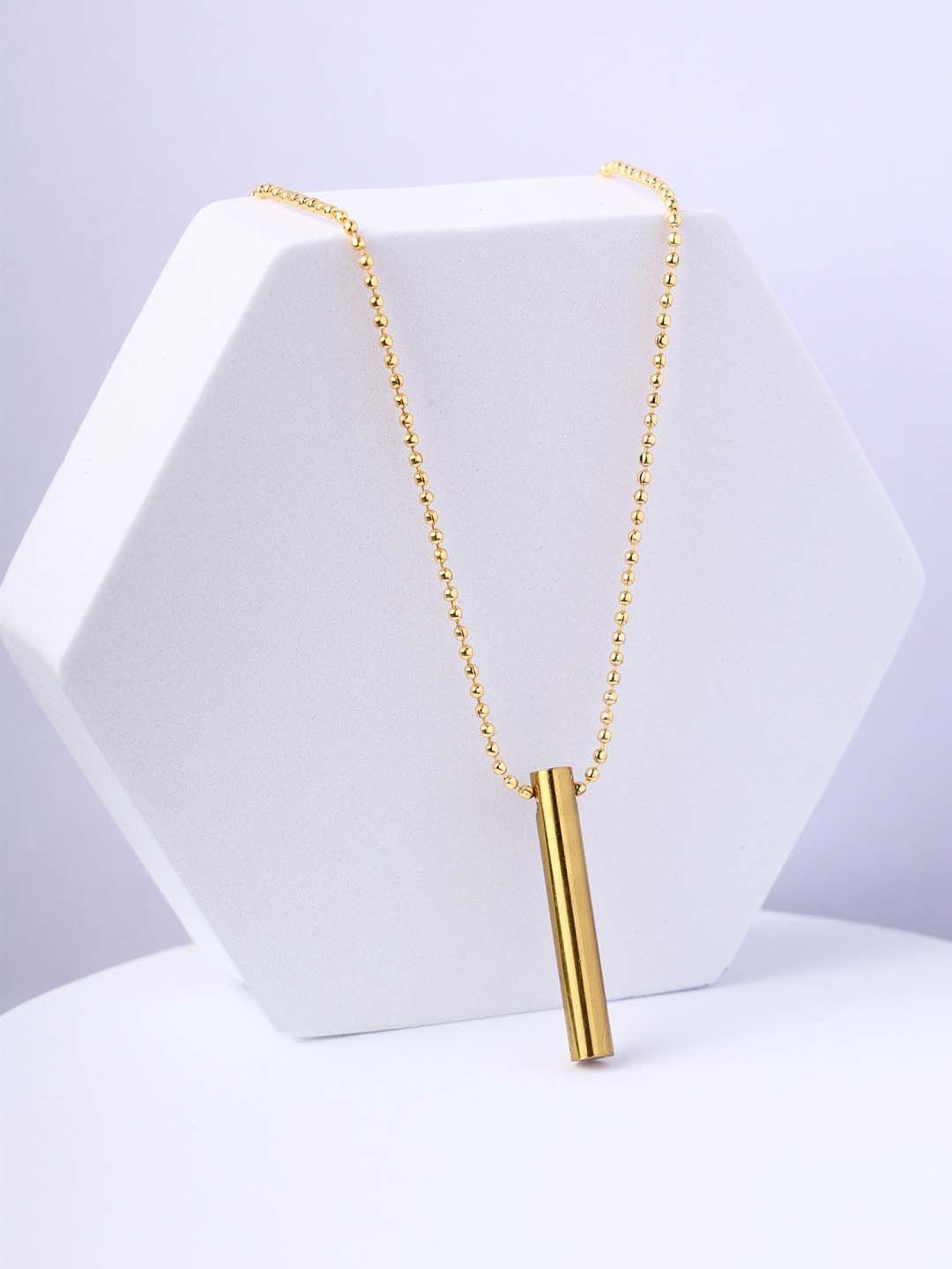 Bold By Priyaasi Men's Gold-Plated Chain with Striking Pendant