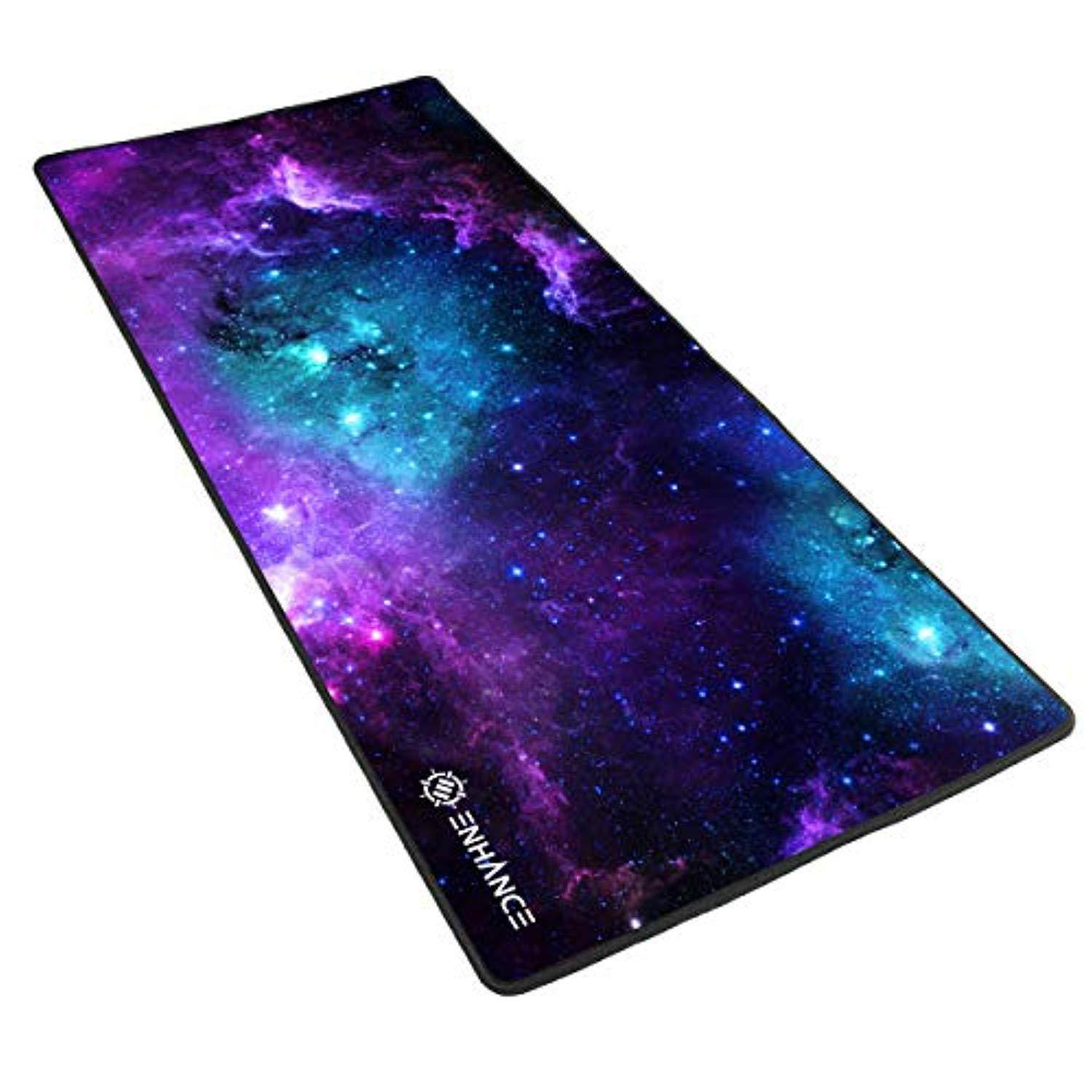 ENHANCE Pathogen GX-MP2 XXL Mouse Pad with Low-Friction Tracking Surface - Galaxy