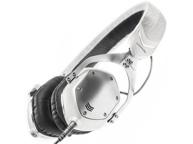 V-MODA XS On-Ear Folding Design Noise-Isolating Metal Headphone (White Silver)