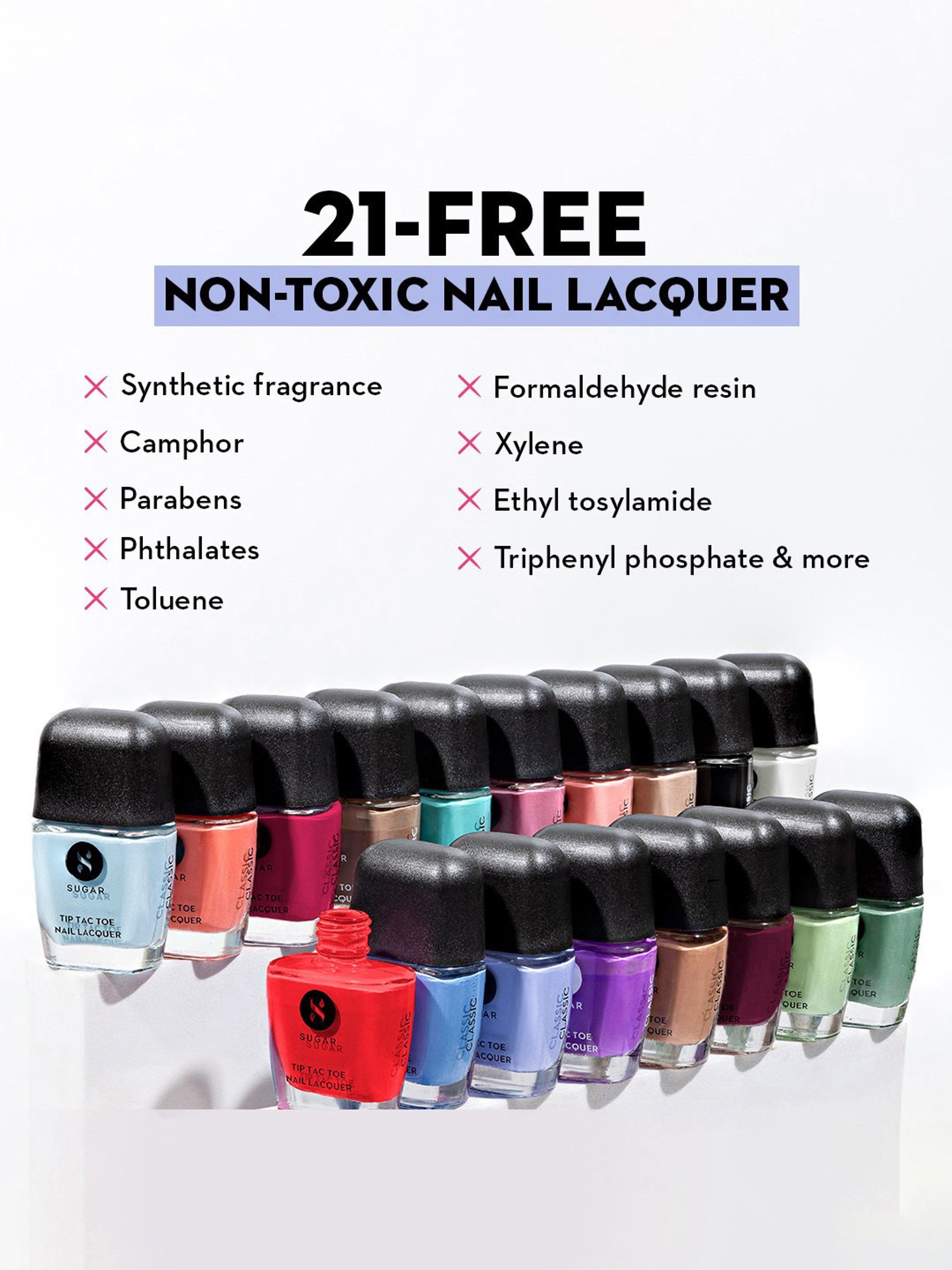 SUGAR Cosmetics Tip Tac Toe Nail Lacquer Classic 30 Maroon Meadow - 9 ml