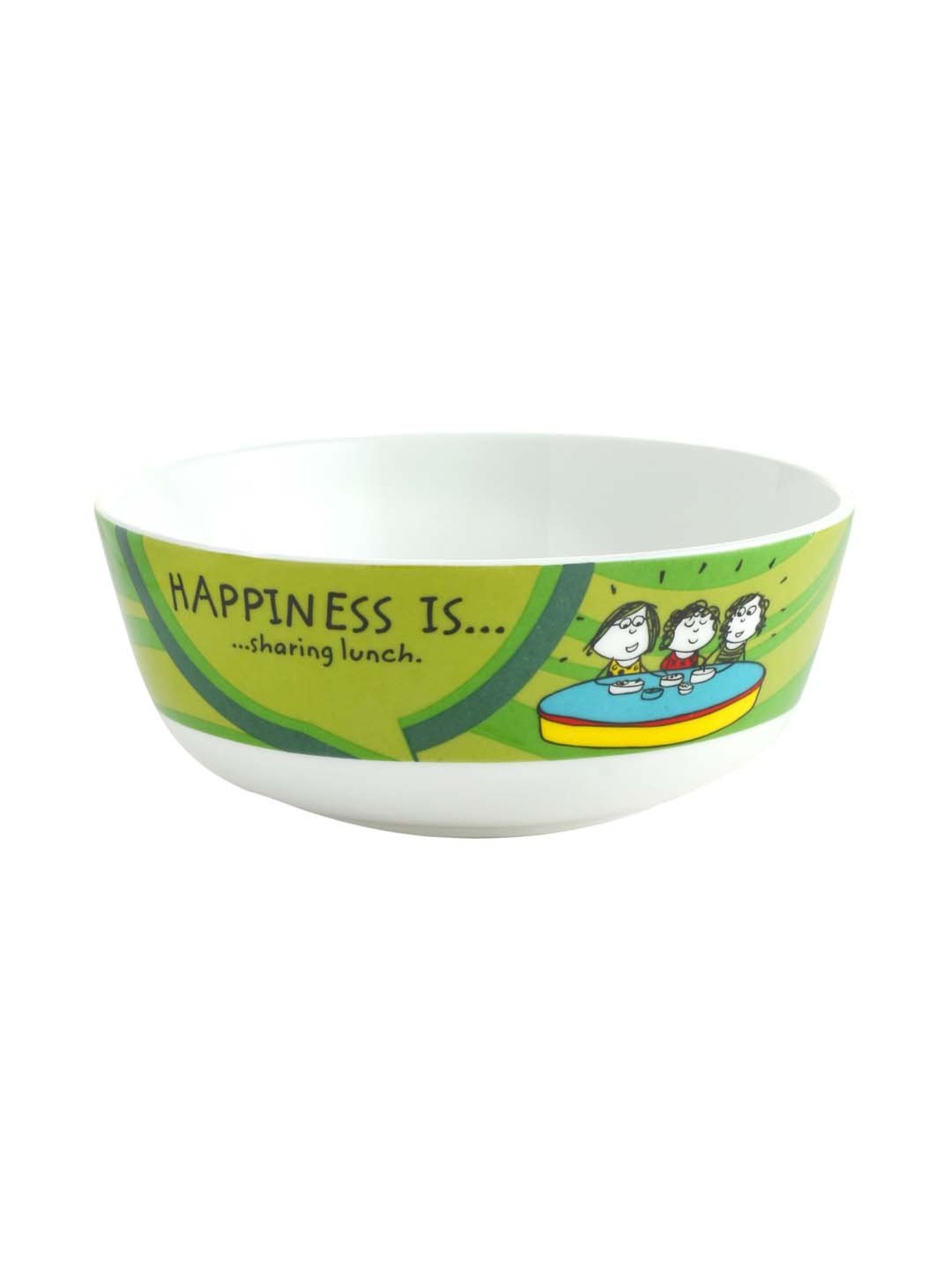 Clay Craft Happiness Multicolor Ceramic Snack Bowls (350 ML ) - Set of 4