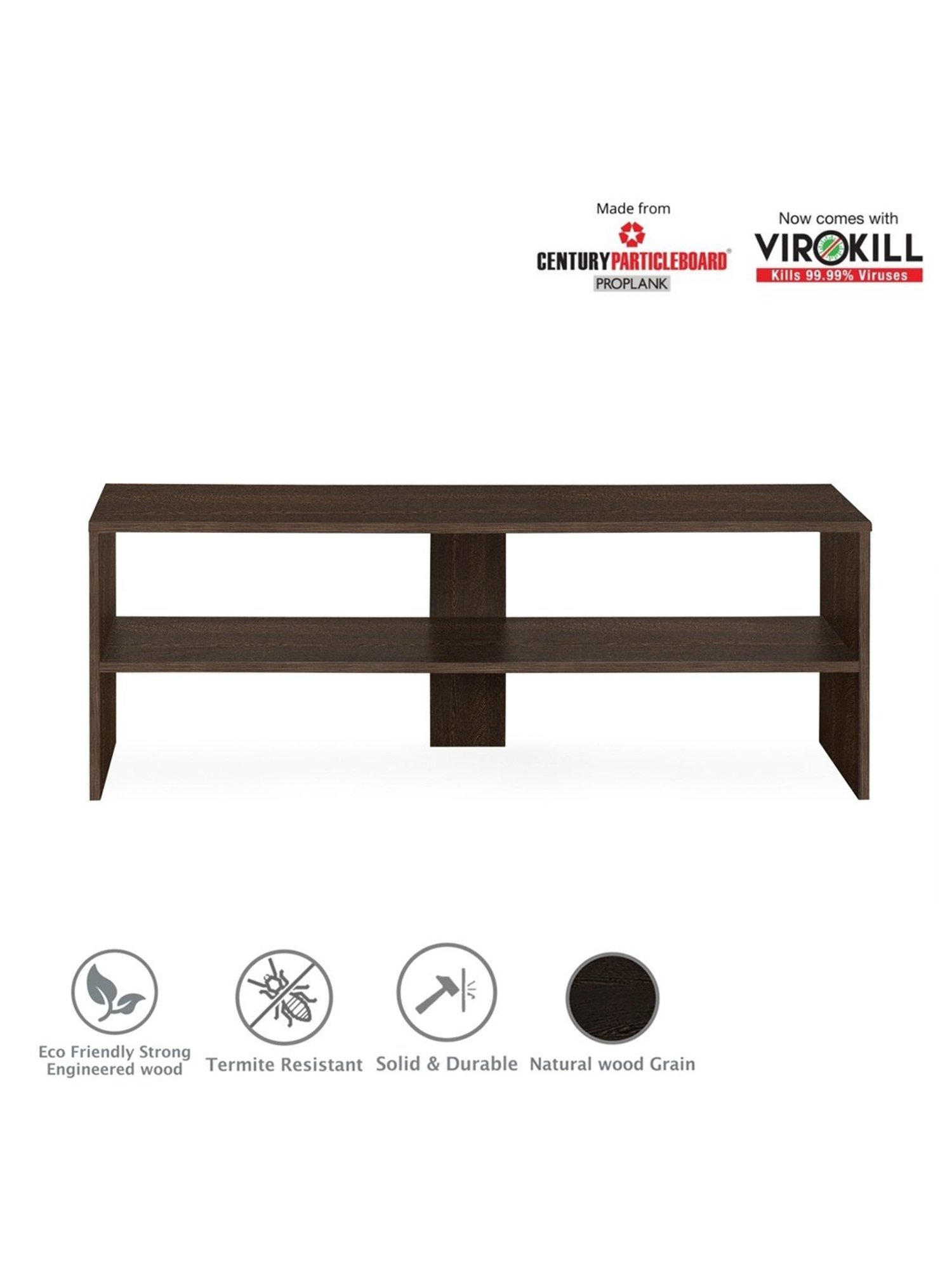 Delite Kom Kai Flowery Wenge Engineered Wood TV Entertainment Unit