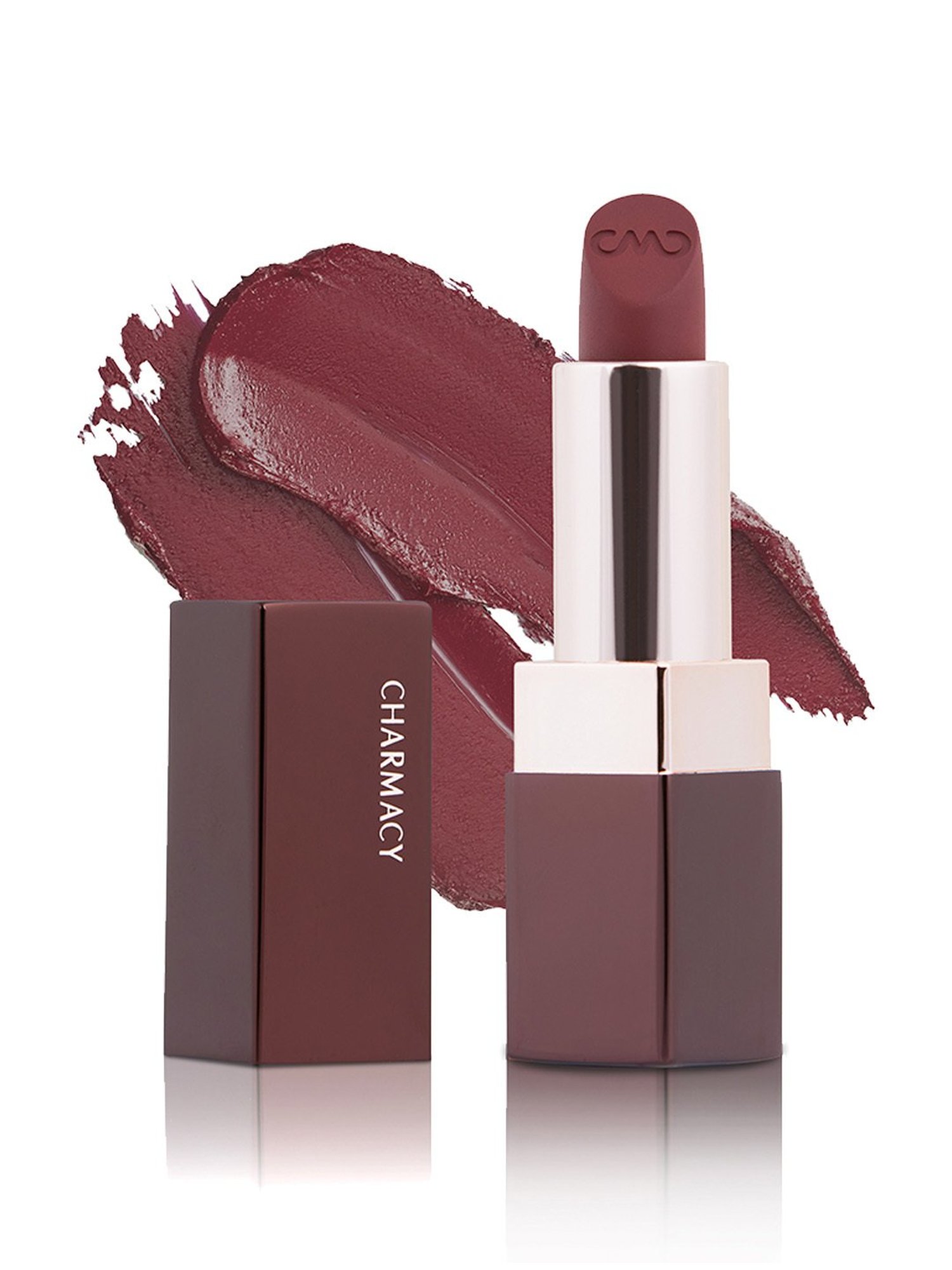 CHARMACY Milano Soft Satin Matte Lipstick Mystic Maroon 46 - 3.8 gm