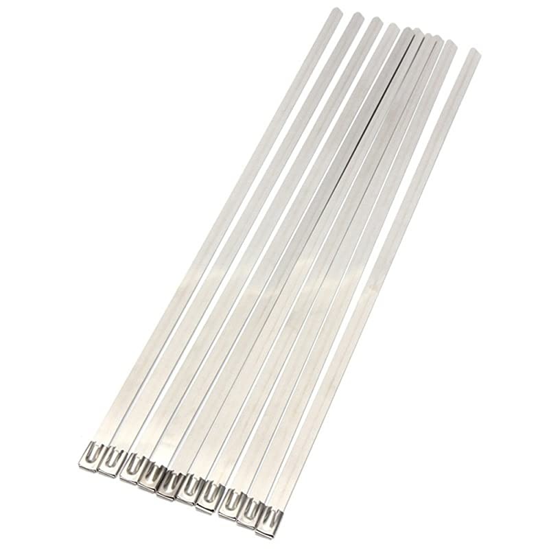 100pcs Stainless Steel Cable Ties 59 Inches 15CM SelfLocking Cable Zip Ties High Loop Tensile Strength Durability