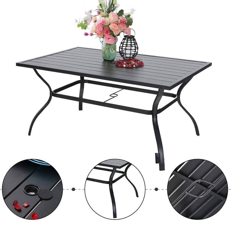 7pc Classic Outdoor Patio Dining Set Gray Wash - Saracina Home