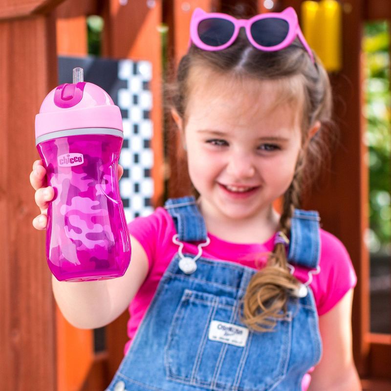 Chicco Insulated Flip-Top Straw Cup - 9oz 12m+ Pink