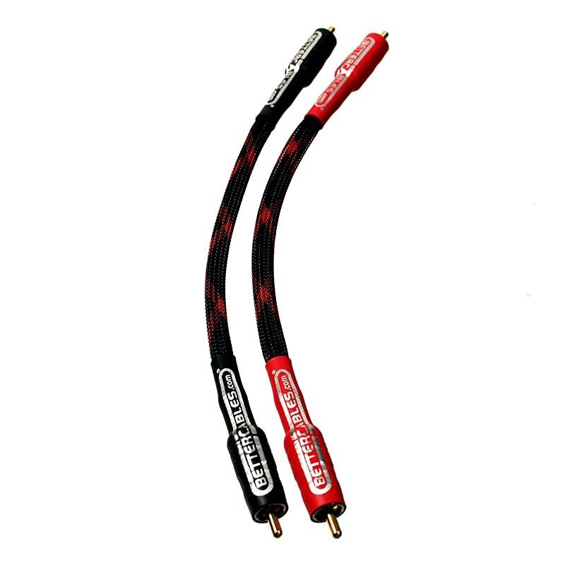 8 Inches  Silver Serpent Anniversary Edition RedBlack RCA Audio Interconnect Cables Stereo Pair 2 Cables HighEnd HighPerformance Premium HiFi Audio