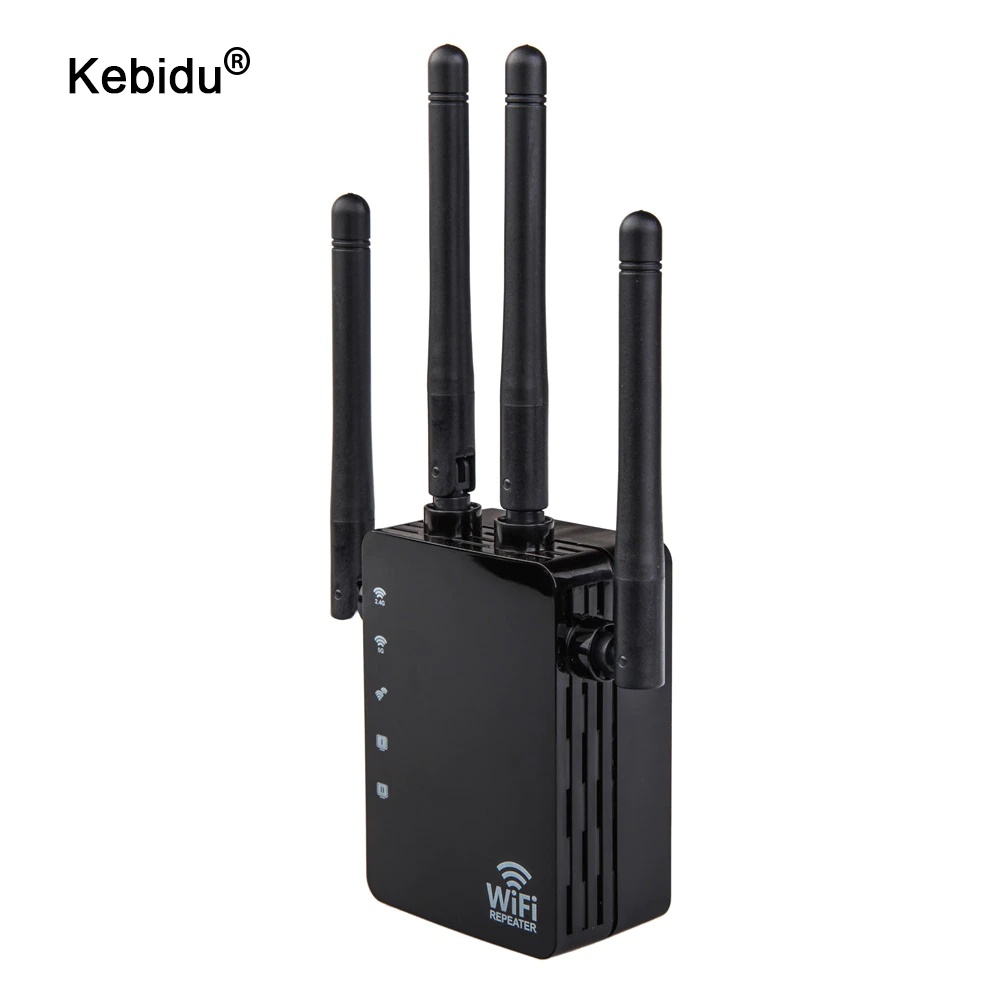1200Mbps Dual Band AC Wireless 2.4G / 5G Wifi Repeater 4 High Antennas Bridge Signal Amplifier Wifi Access Point Wired Router
