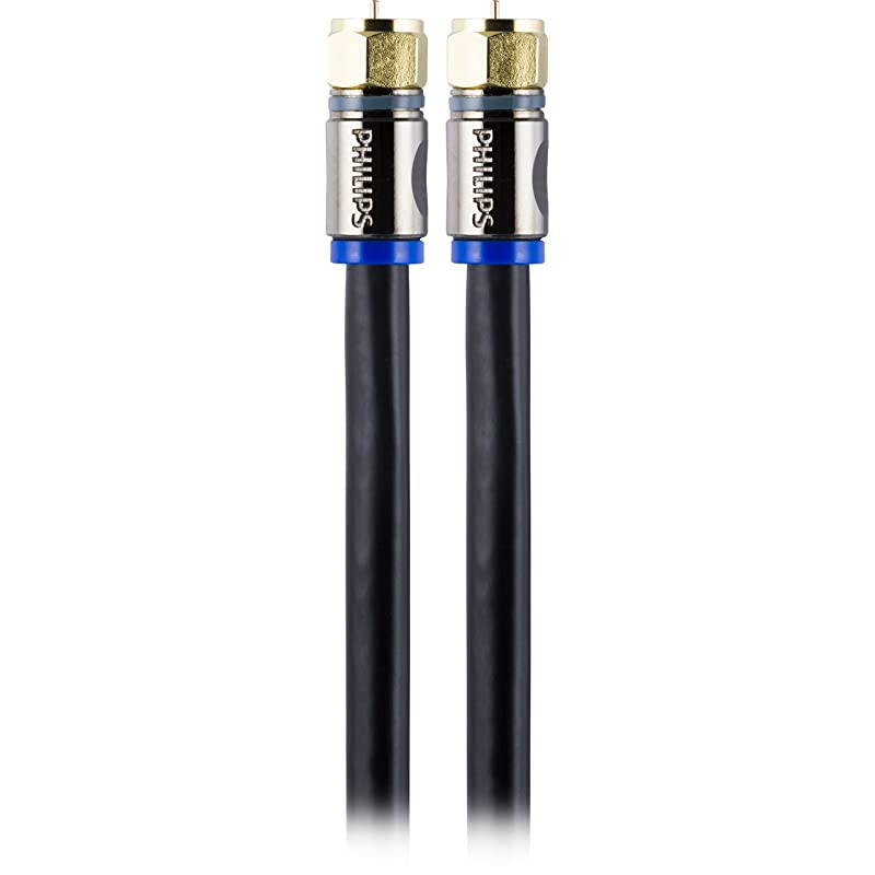 RG6 Quad Shield Coaxial Cable 6 ft inWall Rated Ideal for TV Antenna DVR Satellite Cable FType Connectors 3 Ghz Digital Black SWX9444B27