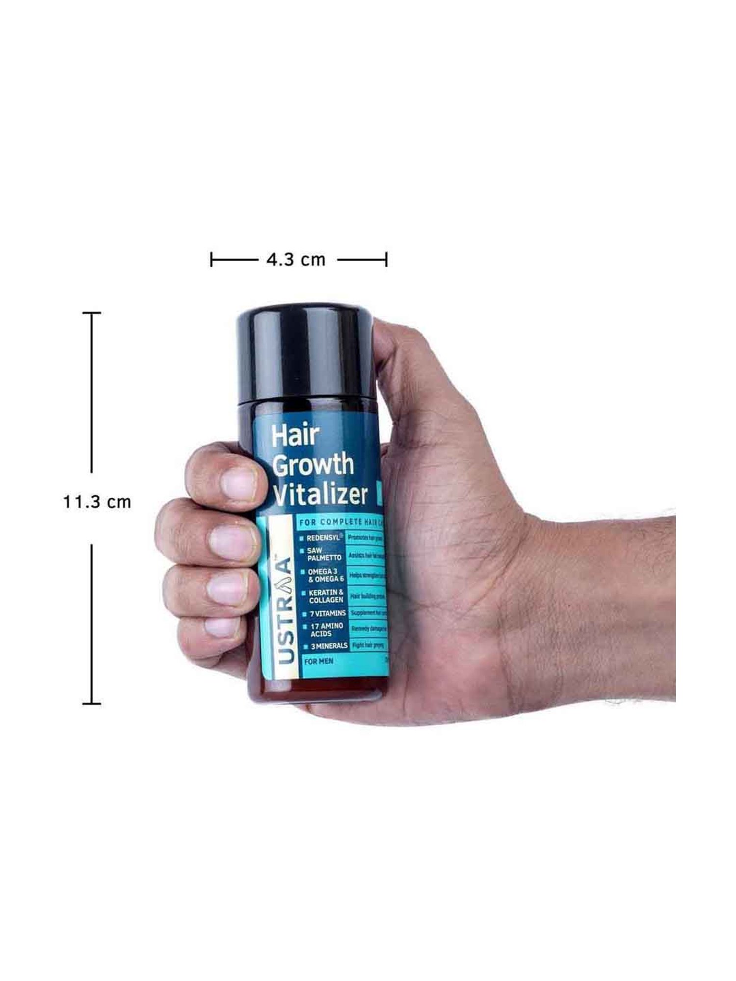 Ustraa Hair Vitalizer Kit (Hair Vitalizer Shampoo - 250 ml & Hair Growth Vitalizer - 100 ml)