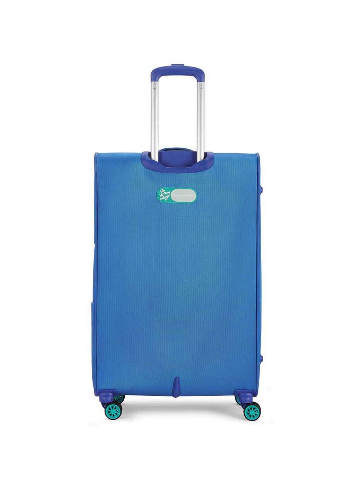 VIP Lucern Str Exp Blue Color Block Soft Large Trolley Bag - 47.2 cm