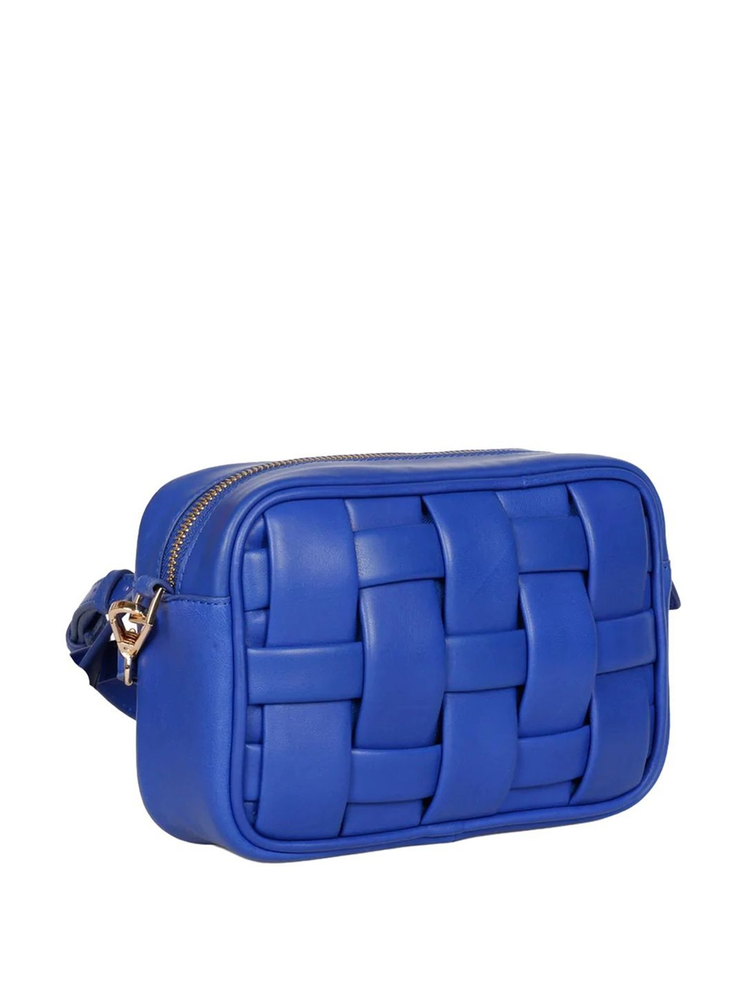 Saint G Blue Textured Medium Sling Handbag