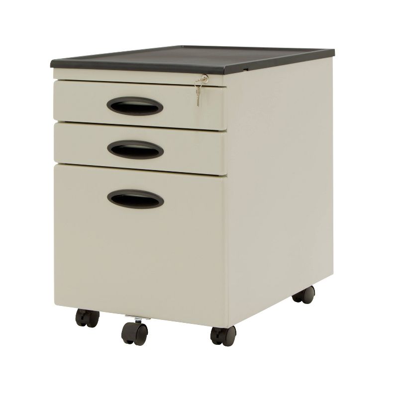 Mobile File Cabinet w/Locking Drawers - Putty