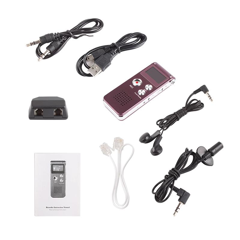 Iron Gray 8GB 13Hr Digital Audio/Sound/Voice Recorder Rechargeable Dictaphone MP3 Player