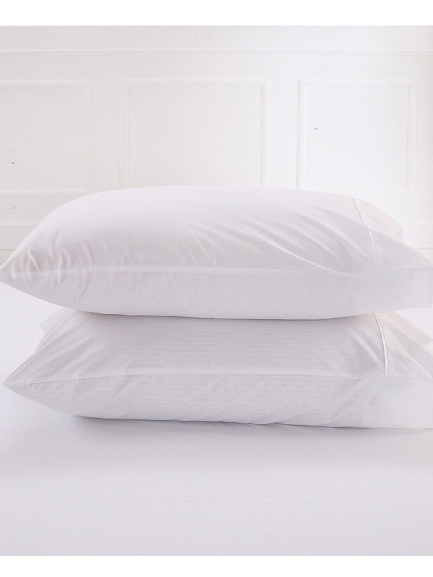 Maspar White Cotton 200 TC Bed Sheet Set