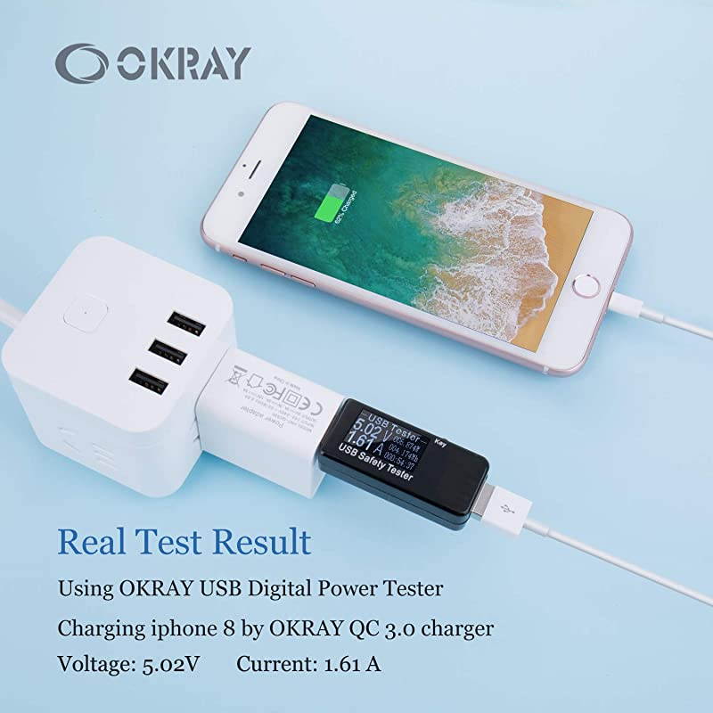 USB Charger  2 Pack 18W Wall Charger Fast Charging Portable Phone Charger USB Wall Plug Adapter Compatible 10W QI Wireless Charger iPhone X876Plus iPad Pro Galaxy S10S9S8White White