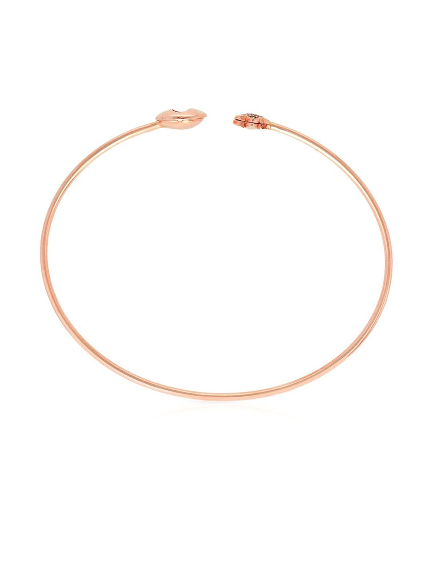 Malabar Gold and Diamonds 18k Gold Floral Bangle for Women